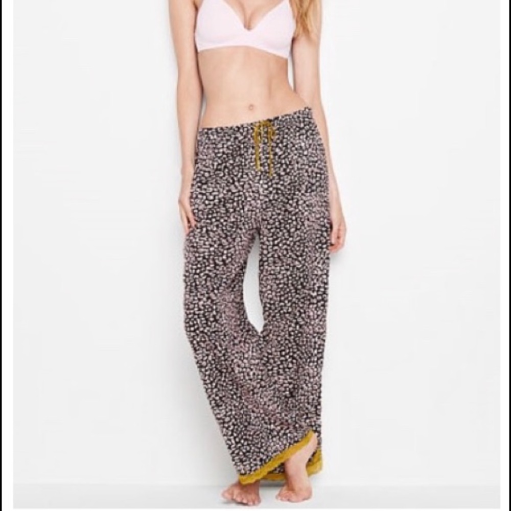 V.S. animal Print Cotton Wide-leg Cheetah Pj